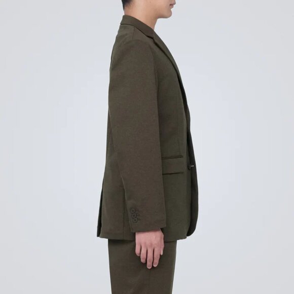 Muji Men's Stretch Brushed Jacket, Brown, XS - Picture 11 of 13